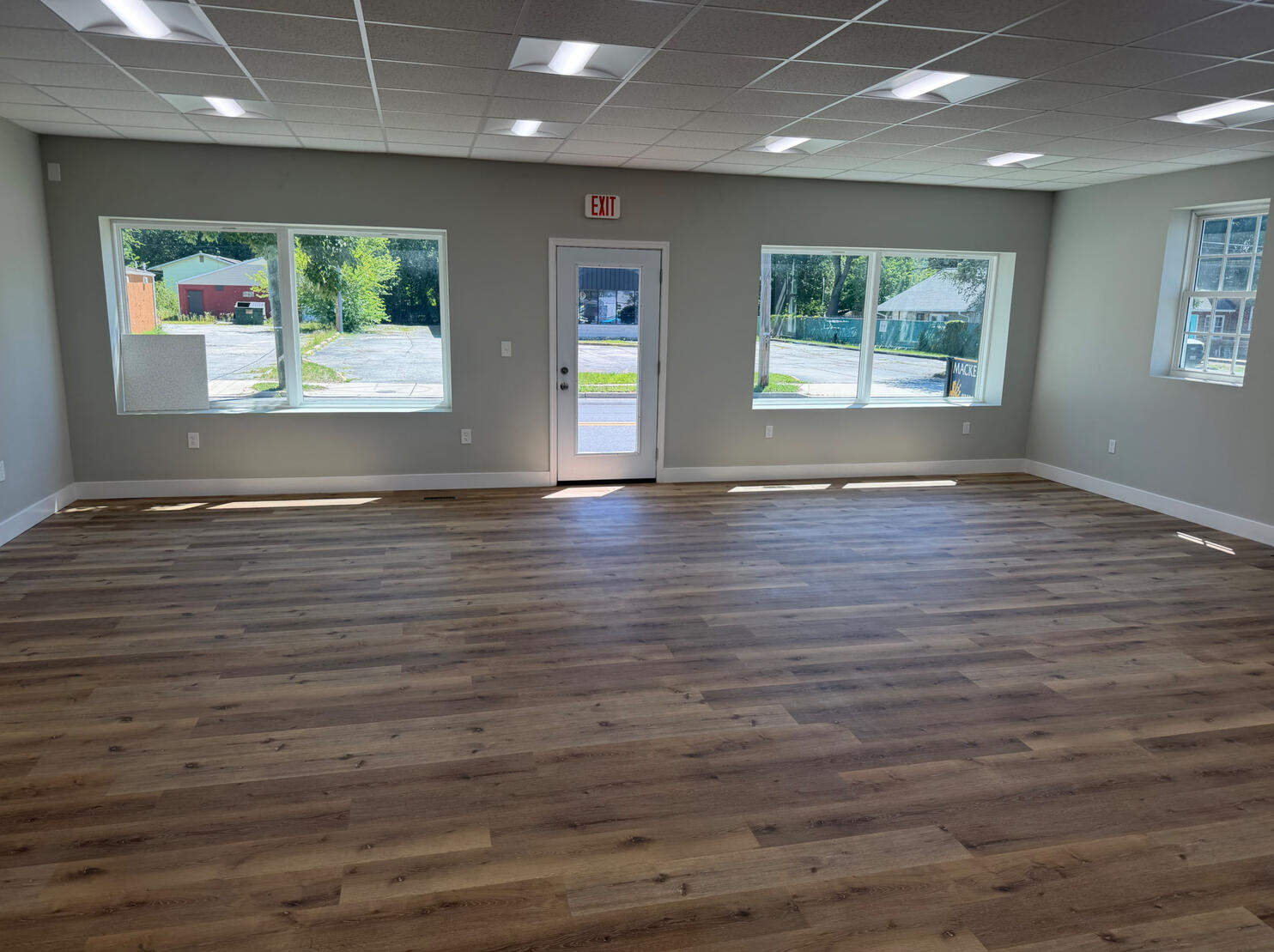 Retail sales floor cleaned and polished Retail sales floor cleaned and polished
